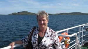 Ruth on Barra ferry