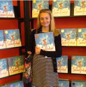 Cerrie Burnell with her Picture Book Snowflakes